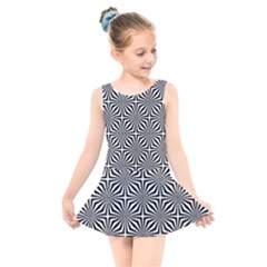 Background Pattern Halftone Kids  Skater Dress Swimsuit by Pakrebo