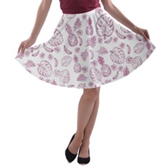 Tropical Pattern A-line Skater Skirt by Valentinaart