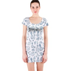 Tropical Pattern Short Sleeve Bodycon Dress by Valentinaart