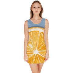 Pop Art Orange  Bodycon Dress by Valentinaart