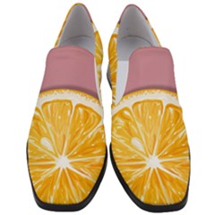 Pop Art Orange  Slip On Heel Loafers by Valentinaart