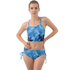 Fractal Art Feather Swirls Puffy Mini Tank Bikini Set by Pakrebo