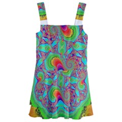 Fractal Art Design Fantasy Light Kids  Layered Skirt Swimsuit by Pakrebo