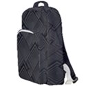 Diagonal Square Black Background Double Compartment Backpack View1