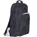 Diagonal Square Black Background Double Compartment Backpack View2