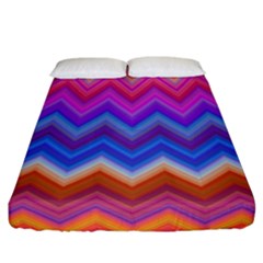 Pattern Chevron Zigzag Background Fitted Sheet (california King Size) by Pakrebo