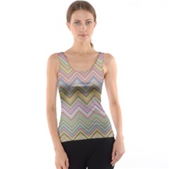 Chevron Colorful Background Vintage Tank Top by Pakrebo