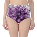 Amethyst purple violet Geode Slice Classic High-Waist Bikini Bottoms View1