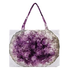 Amethyst Purple Violet Geode Slice Medium Tote Bag by genx