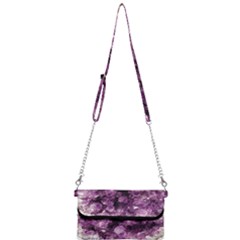 Amethyst Purple Violet Geode Slice Mini Crossbody Handbag by genx