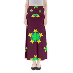 Pattern Star Vector Multi Color Full Length Maxi Skirt by Pakrebo