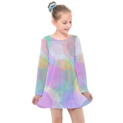 Abstract Background Texture Kids  Long Sleeve Dress by Pakrebo