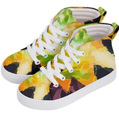 Forest Trees Nature Wood Green Kids  Hi-top Skate Sneakers by Pakrebo