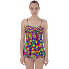 Neon Dots Babydoll Tankini Set by PurpleDuckyDesigns