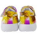 Purple, Pink And White Dahlia With A Bright Yellow Center Kids  Velcro Strap Shoes View4