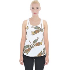 Pattern Dragonfly Background Piece Up Tank Top by Pakrebo