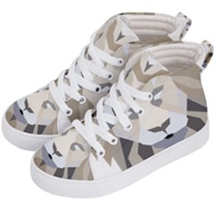 Polygonal Low Poly Lion Feline Kids  Hi-top Skate Sneakers by Pakrebo