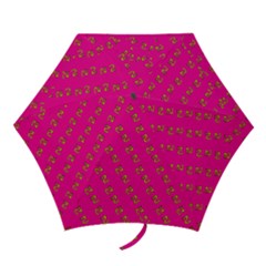 No Step On Snek Pattern Pink Background Meme Mini Folding Umbrella by snek