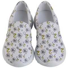 No Step On Snek Do Not Bubble Speech Pattern White Background Meme Kids Lightweight Slip Ons by snek