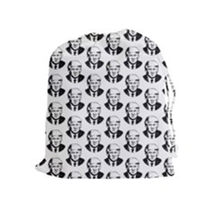 Trump Retro Face Pattern Maga Black And White Us Patriot Drawstring Pouch (xl) by snek