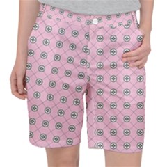 Kekistan Logo Pattern On Pink Background Pocket Shorts by snek