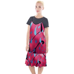 Graffiti Watermelon Pink With Light Blue Drops Retro Camis Fishtail Dress by genx