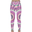 Mandala Geometric Pattern Shapes Lightweight Velour Classic Yoga Leggings View1