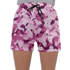 Standard Violet Pink Camouflage Army Military Girl Sleepwear Shorts by snek