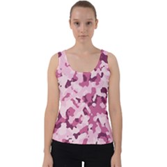 Standard Violet Pink Camouflage Army Military Girl Velvet Tank Top by snek