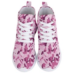 Standard Violet Pink Camouflage Army Military Girl Women s Lightweight High Top Sneakers by snek