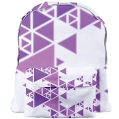 Art Purple Triangle Giant Full Print Backpack by Mariart