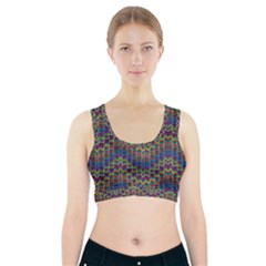 Decorative Ornamental Abstract Wave Sports Bra With Pocket by Mariart