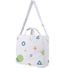 Geometry Triangle Line Square Shoulder Tote Bag by Mariart