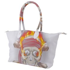 Fire Red Skull Canvas Shoulder Bag by Mariart