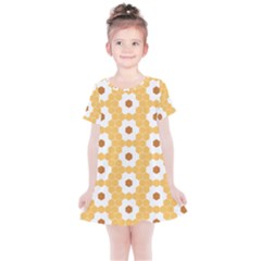 Hexagon Honeycomb Kids  Simple Cotton Dress by Mariart