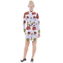 Leaves Mushrooms Button Long Sleeve Dress View2