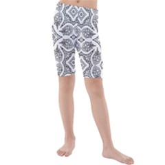 Mandala Line Art Kids  Mid Length Swim Shorts by Mariart