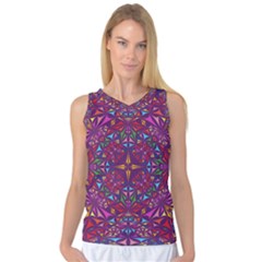 Kaleidoscope Triangle Pattern Women s Basketball Tank Top by Mariart