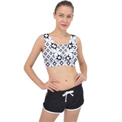 Star Background V-back Sports Bra by Mariart