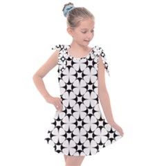 Star Background Kids  Tie Up Tunic Dress