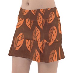 Pattern Leaf Plant Tennis Skirt by Mariart