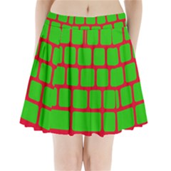 Keyboard Keys Computer Input Pc Pleated Mini Skirt by Pakrebo