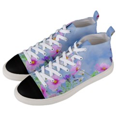 Flora Men s Mid-top Canvas Sneakers by WensdaiAmbrose