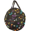 Fabric Cloth Textile Clothing Giant Round Zipper Tote View2