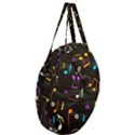 Fabric Cloth Textile Clothing Giant Round Zipper Tote View3