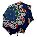 Textile Football Soccer Fabric Hook Handle Umbrellas (Small) View2