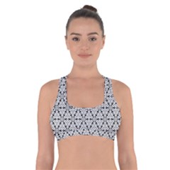 Ornamental Checkerboard Cross Back Sports Bra by Mariart