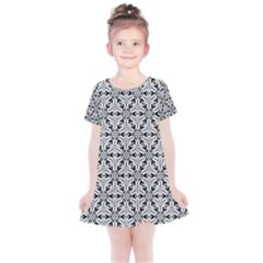 Ornamental Checkerboard Kids  Simple Cotton Dress by Mariart