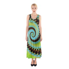 Fractal Julia Mandelbrot Art Sleeveless Maxi Dress by Pakrebo