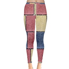 Model Mosaic Wallpaper Texture Inside Out Leggings by Pakrebo